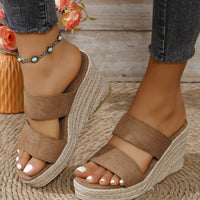 Thumbnail for Open Toe Platform Wedge Sandals