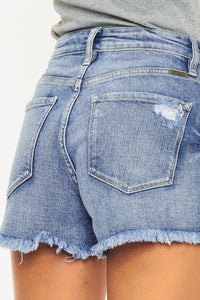 Thumbnail for Kancan Distressed Raw Hem Denim Shorts