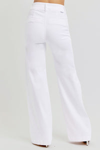 Thumbnail for RISEN Full Size Tummy Control Double Button Wide Leg Jeans