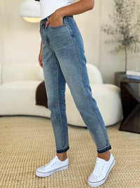 Thumbnail for Judy Blue Full Size Mid Rise Rigid Magic Release Hem Jeans