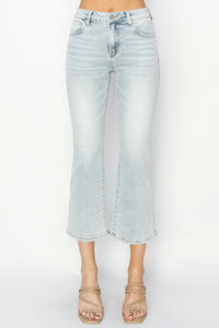 Thumbnail for RISEN Full Size Mid Rise Cropped Flare Jeans