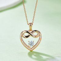 Thumbnail for Moissanite 925 Sterling Silver Heart Necklace