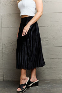 Thumbnail for Ninexis Accordion Pleated Flowy Midi Skirt