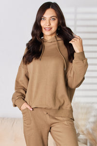 Thumbnail for RISEN Drawstring Drop Shoulder Long Sleeve Hoodie