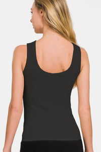 Thumbnail for Zenana 2 Way Neckline Washed Ribbed Tank