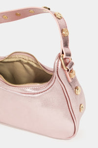 Thumbnail for Fame Star Button Trim Hobo Handbag