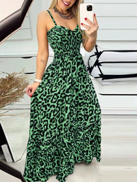 Thumbnail for Leopard Sweetheart Neck Cami Dress