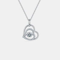 Thumbnail for Moissanite 925 Sterling Silver Heart Necklace