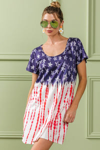 Thumbnail for BiBi American Flag Theme Tee Dress