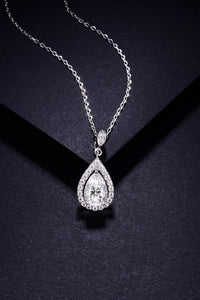 Thumbnail for 1.5 Carat Moissanite 925 Sterling Silver Teardrop Necklace