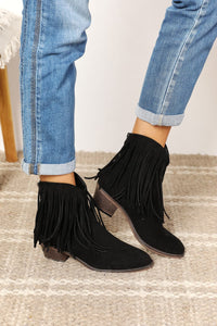 Thumbnail for Legend Women's Fringe Cowboy Western Ankle Boots