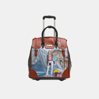 Thumbnail for Nicole Lee USA Printed Rolling Tote Bag