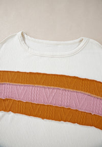 Thumbnail for Color Block Long Sleeve Sweatshirt