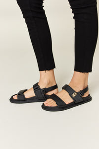 Thumbnail for WILD DIVA Velcro Double Strap Slingback Sandals