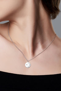 Thumbnail for Moissanite Round Pendant Necklace