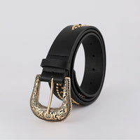 Thumbnail for PU Leather Rhinestone Belt