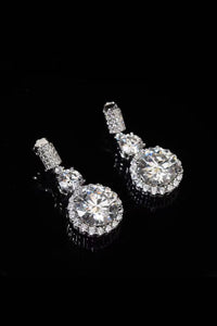 Thumbnail for 12 Carat Moissanite Platinum-Plated Drop Earrings