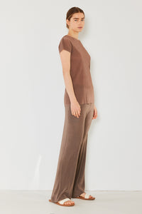 Thumbnail for Marina West Swim Rib Pleated Elastic-Waist Wide Leg Pants