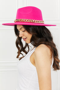 Thumbnail for Fame Keep Your Promise Fedora Hat in Pink