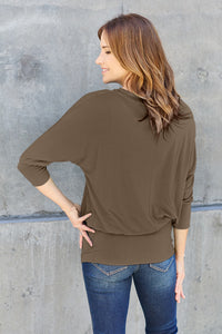 Thumbnail for Basic Bae Full Size Round Neck Batwing Sleeve Top