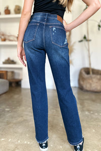 Thumbnail for Judy Blue Full Size High Waist Rigid Magic Heavy Destroy Straight Jeans