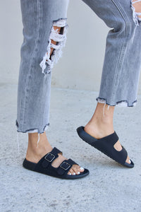 Thumbnail for Forever Link Double Buckle Open Toe Sandals