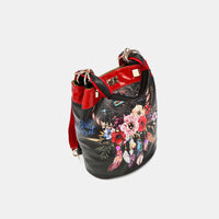 Thumbnail for Nicole Lee USA Flower Pattern Adjustable Strap Backpack Bag