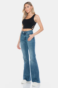 Thumbnail for Judy Blue Full Size Tummy Control Cut Hem Flare Jeans