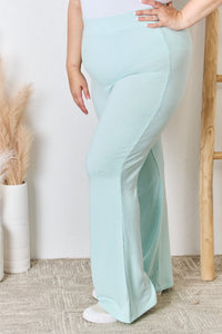 Thumbnail for RISEN Full Size High Waist Ultra Soft Knit Flare Pants