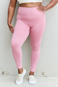 Thumbnail for Zenana Fit For You Full Size High Waist Active Leggings in Light Rose