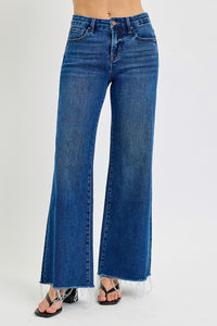 Thumbnail for RISEN Tummy Control High Rise Wide Leg Jeans