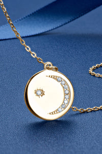 Thumbnail for Moissanite Round Pendant Necklace