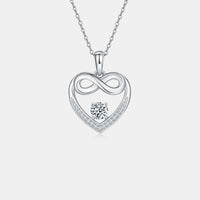 Thumbnail for Moissanite 925 Sterling Silver Heart Necklace