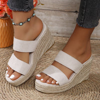 Thumbnail for Open Toe Platform Wedge Sandals