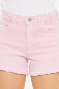 Thumbnail for Kancan Raw Hem High Waist Denim Shorts