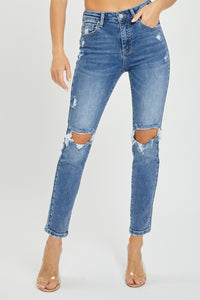 Thumbnail for Risen Full Size High Rise Knee Distressed Skinny Jeans