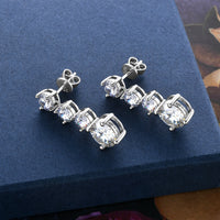 Thumbnail for 4 Carat Moissanite 925 Sterling Silver Earrings