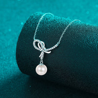 Thumbnail for Natural Pearl Pendant Moissanite 925 Sterling Silver Necklace