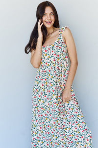 Thumbnail for Doublju In The Garden Ruffle Floral Maxi Dress in Natural Rose