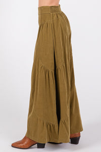 Thumbnail for SAGE + FIG High Rise Corduroy Wide Leg Pants