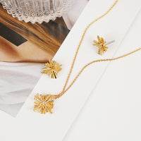 Thumbnail for Starburst Gold-Plated Earrings and Necklace Set