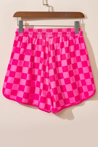 Thumbnail for Drawstring Checkered Shorts with Pockets