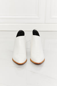 Thumbnail for MMShoes Trust Yourself Embroidered Crossover Cowboy Bootie in White