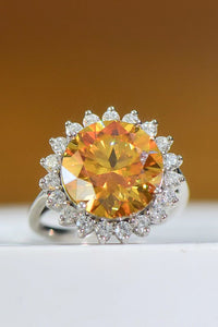 Thumbnail for 925 Sterling Silver 2 Carat Moissanite Sunflower Ring