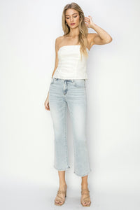 Thumbnail for RISEN Full Size Mid Rise Cropped Flare Jeans