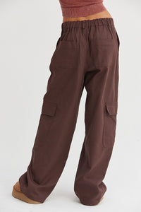 Thumbnail for HYFVE Elastic Waist Wide-Leg Cargo Pants