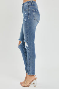 Thumbnail for Risen Full Size High Rise Knee Distressed Skinny Jeans