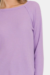 Thumbnail for Zenana Waffle Long Sleeve T-Shirt