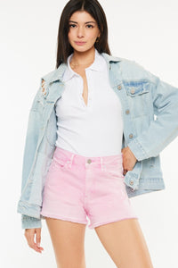 Thumbnail for Kancan Raw Hem High Waist Denim Shorts