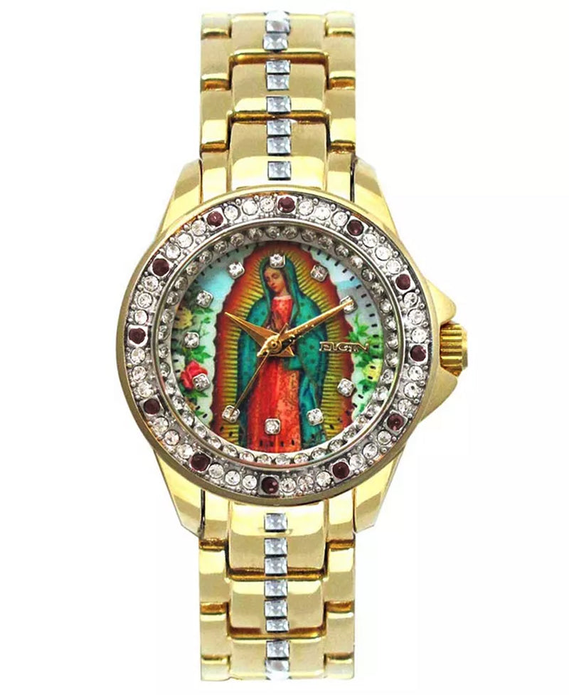 Our Lady of Guadalupe Gold-Tone Metal Bracelet Watch